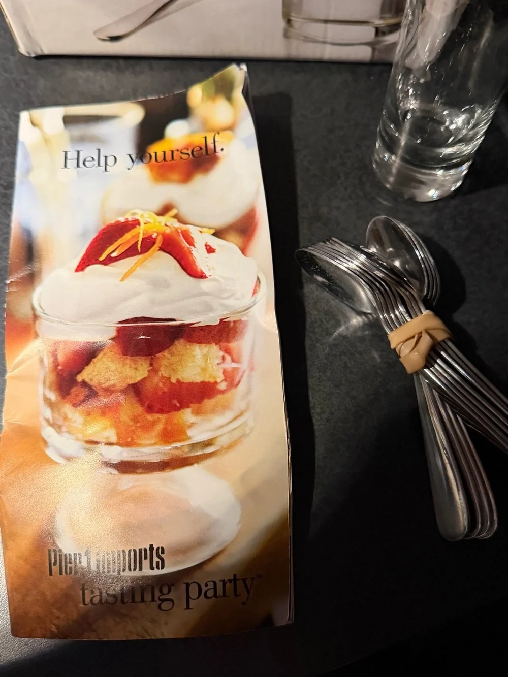 Pier 1 Mini Parfaits Glasses and Spoons Dessert Set